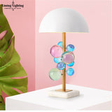 Post Modern Crystal Bubble Ball Table Lamp Luxury Marble Bedroom Night Bedside Desk Light Study Stand Lighting Fixture Home Deco